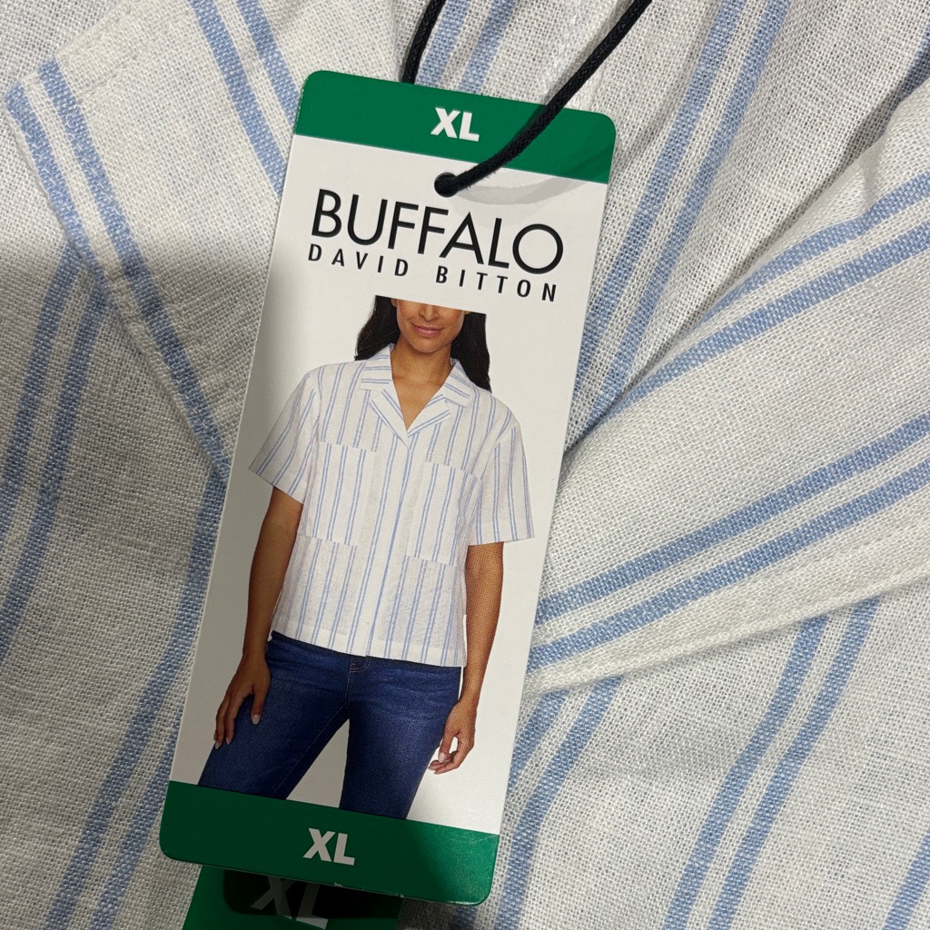 Buffalo David Bitton Blue And White Striped Shirt Buffalo David Bitton Blue And White Striped Shirt